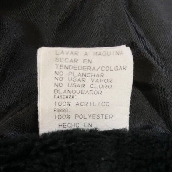 Nordic Lights Green Fleece Button Front Jacket Black Fall Print Womens M Medium - Picture 10 of 10